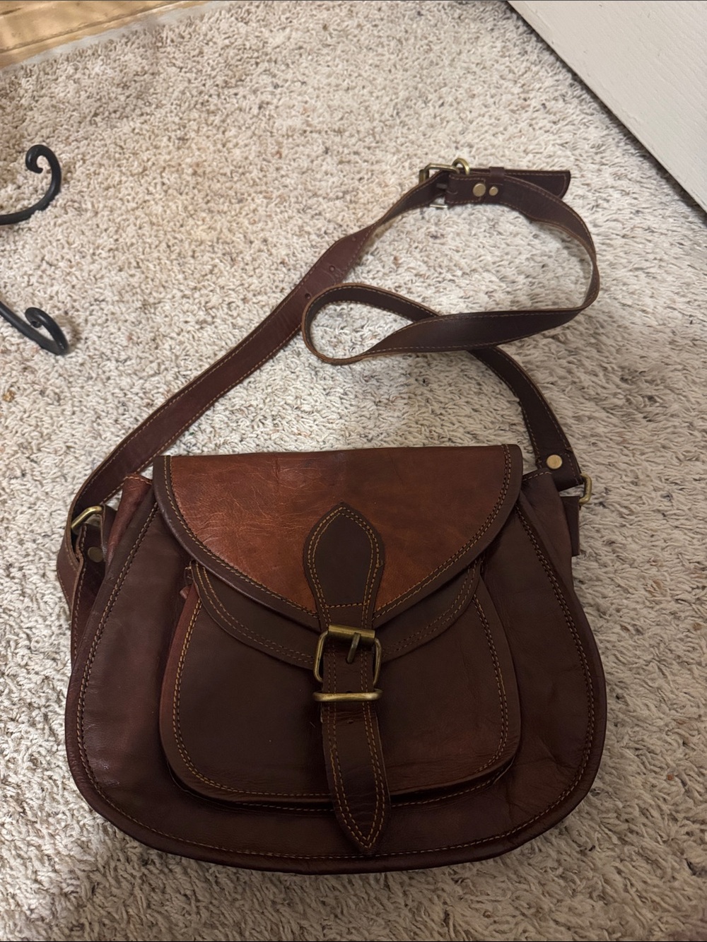 Brown Leather Crossbody Bag - Classic Women's Shoulder Bag
